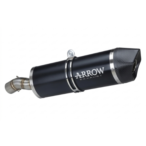 Terminale Arrow 71746AKN Maxi Race-Tech in alluminio Dark con fondello in carbonio
