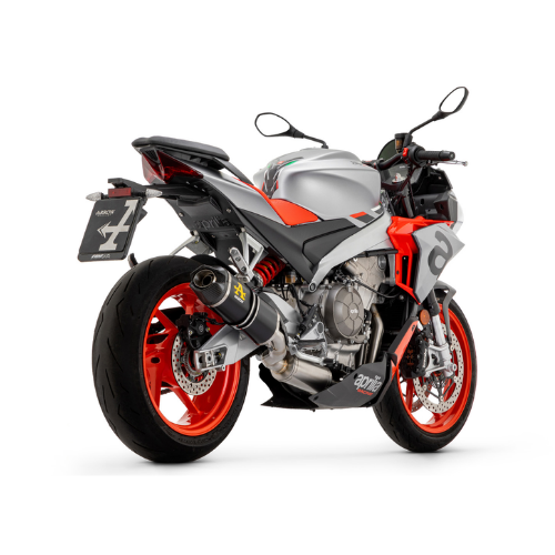 Aprilia Tuono 660 vista da dietro con l'impianto Arrow Indy Race