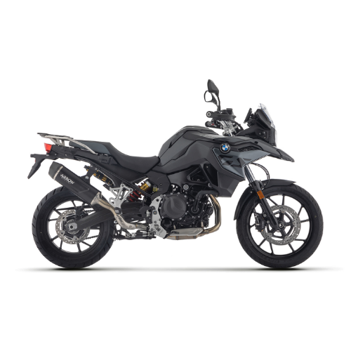 BMW F 800 GS 2024 con impianto di scarico Arrow, vista laterale sinistra