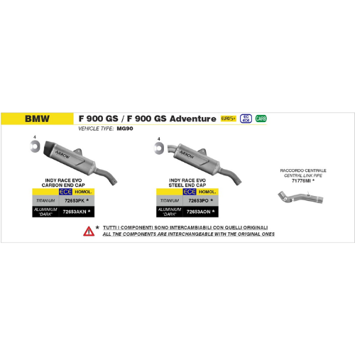 Schema Arrow del raccordo 71776MI su BMW F 900 GS e F 900 GS Adventure 2024-2026