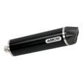 Arrow 71805AKN terminale Maxi Race-Tech omologato: corpo in alluminio «Dark» nero, anelli e raccordo color argento, fondello in carbonio, per BMW R 1200 GS e R 1250 GS anche Adventure