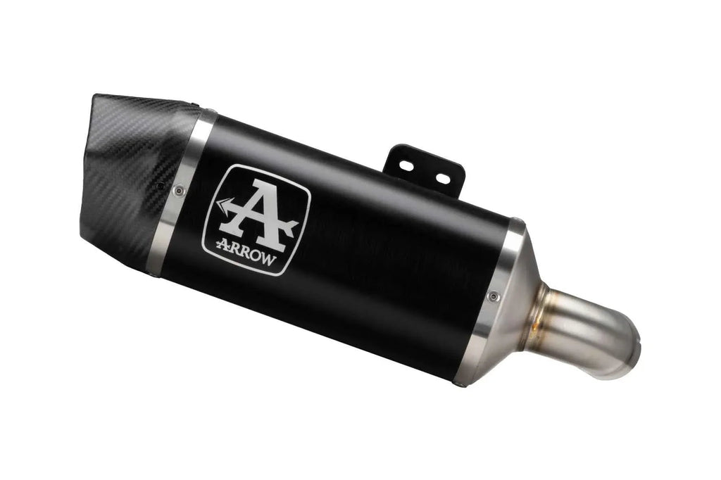 Terminale Arrow 71915AKN Indy Race alluminio Dark con fondello in carbonio, alta risoluzione