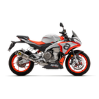 Aprilia Tuono 660 con il terminale Arrow 71929PK Indy Race in titanio montato