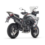 Benelli TRK 702 vista dall'alto di tre quarti posteriore con il terminale Arrow Indy Race