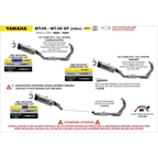 Tavola di montaggio Arrow Yamaha MT-09 / MT-09 SP 35 kW 2024-2026 con il codice 71988AKNT