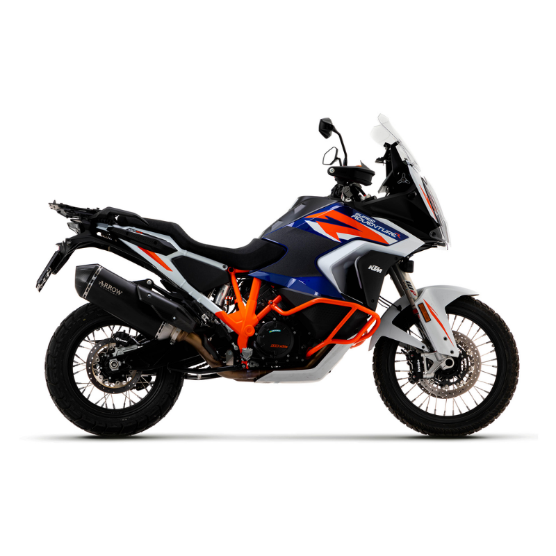 KTM 1290 Super Adventure con terminale Arrow Sonora in titanio Dark montato