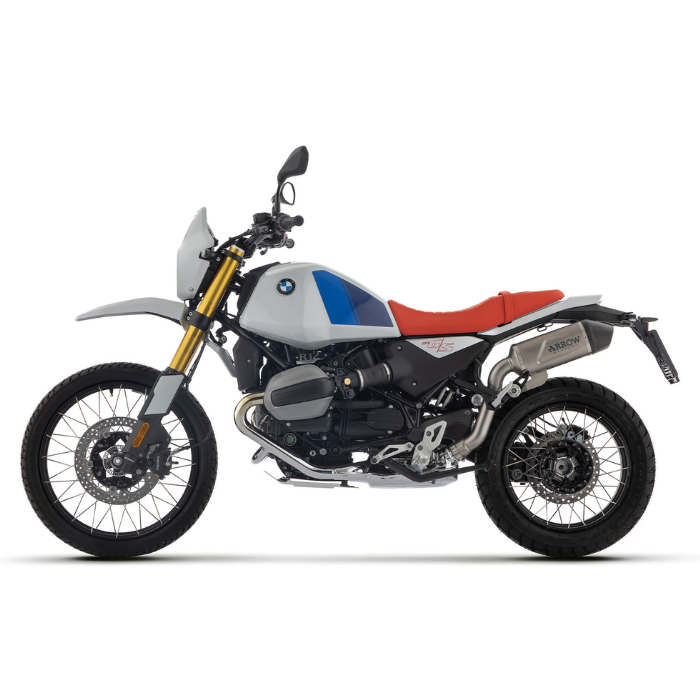 Collettori Arrow 72210PD in acciaio inox montati sulla BMW R 12 G/S, fiancata sinistra