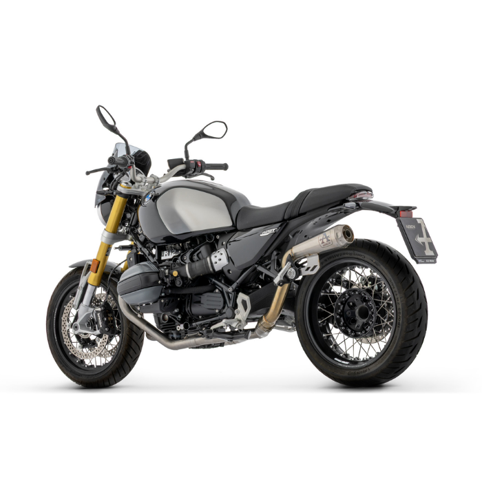 BMW R 12 nineT con impianto Arrow completo, tre quarti posteriore destro