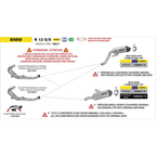 Schema di montaggio Arrow dei collettori 72210PD sulla BMW R 12 G/S con i terminali abbinabili