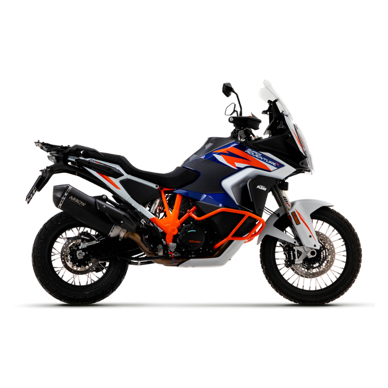 KTM 1290 Super Adventure con terminale Arrow Sonora in titanio Dark montato