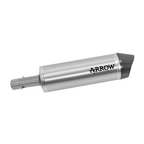 Terminale Arrow 72612AK Maxi Race-Tech in alluminio naturale con fondello in carbonio