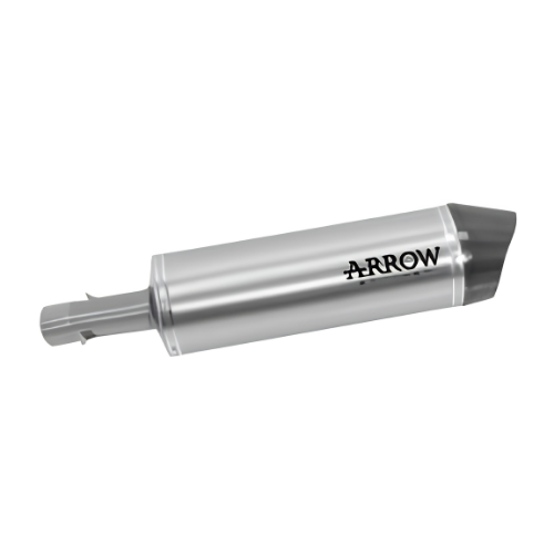 Terminale Arrow 72612AK Maxi Race-Tech in alluminio naturale con fondello in carbonio