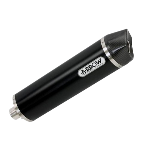 Terminale Arrow 72612AKN Maxi Race-Tech in alluminio Dark con fondello in carbonio, vista d'insieme