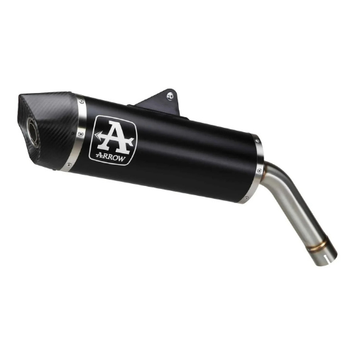 Terminale Arrow 72639AKN Maxi Race-Tech in alluminio Dark con fondello in carbonio e raccordo in acciaio inox