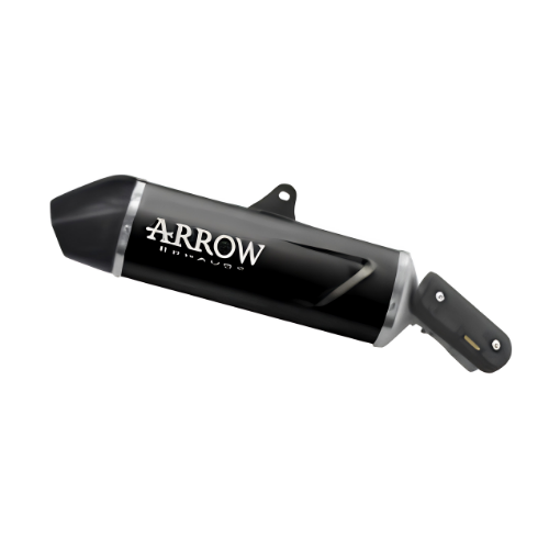 Terminale Arrow 72646AKN Indy Race EVO in alluminio Dark con fondello in carbonio, vista d'insieme