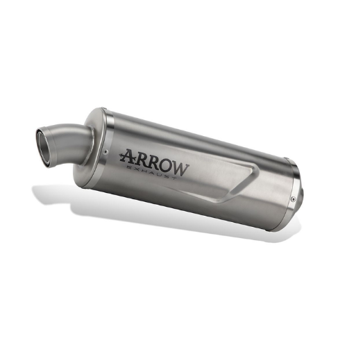Terminale Arrow 72663PO Indy Race EVO in titanio con fondello in acciaio inox, vista d'insieme