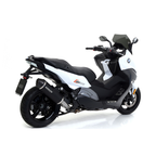 BMW C 650 Sport di tre quarti posteriore con lo scarico Arrow e i collettori 73010MI