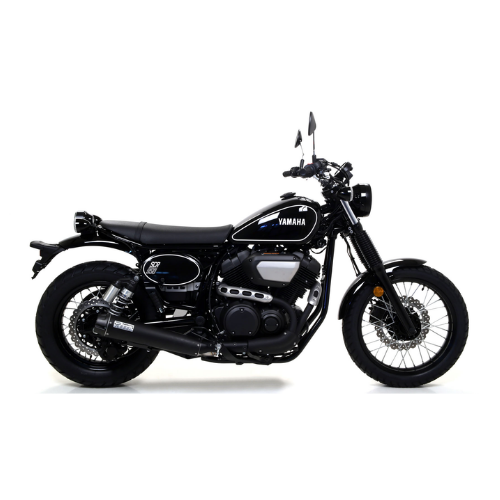 Yamaha SCR 950 con scarico Arrow Rebel montato, lato sinistro