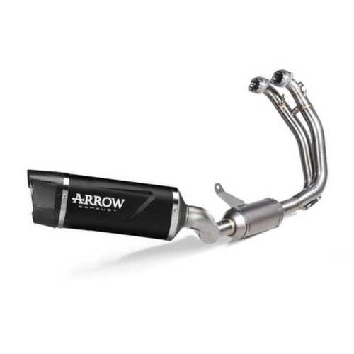 Kit completo Arrow 77008AKN: terminale Indy Race EVO in alluminio Dark, collettori in acciaio