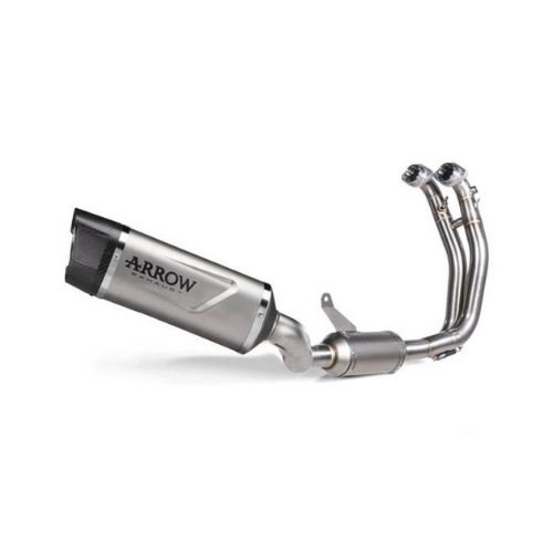 Kit completo Arrow 77008PK: terminale Indy Race EVO in titanio, collettori e raccordo in acciaio