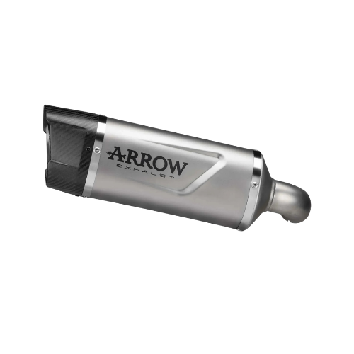 Terminale Arrow 77502AK Indy Race EVO in alluminio con fondello in carbonio e raccordo inox