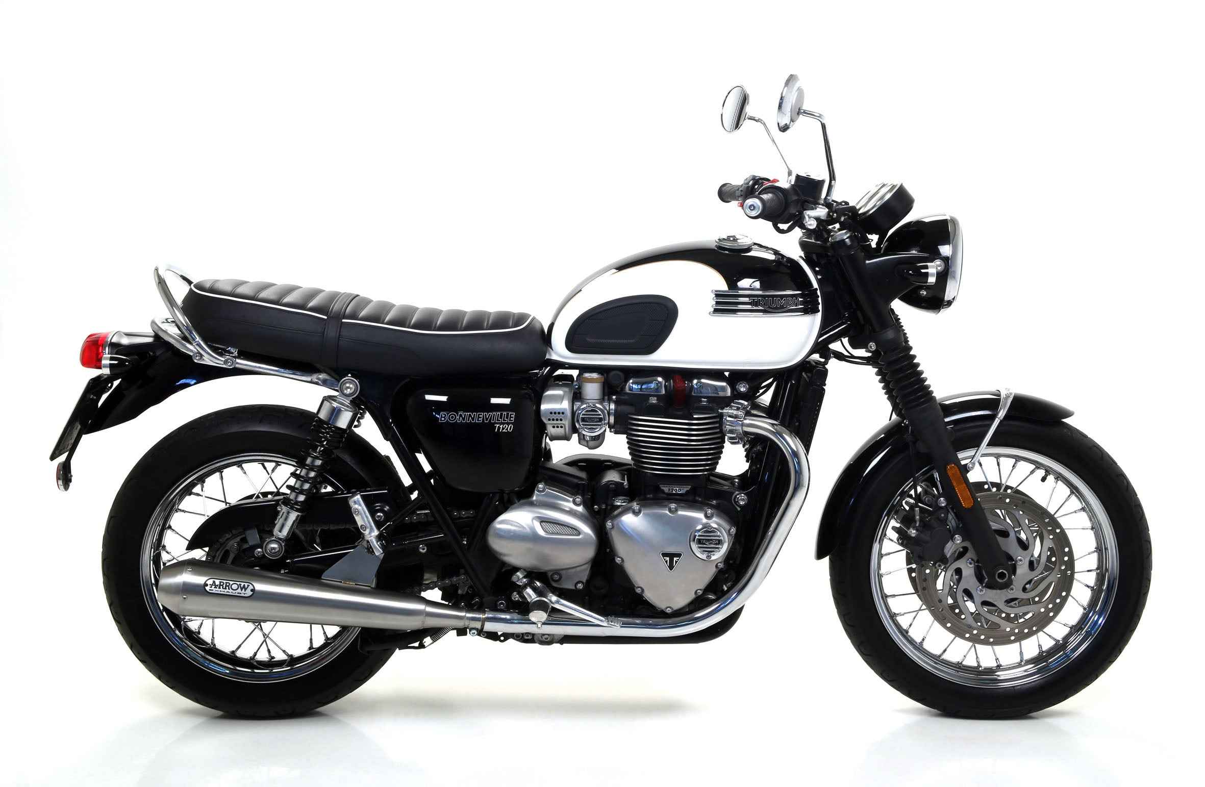 Terminali Pro-Racing nichrom (Dx+Sx) per Triumph BONNEVILLE T120 2016/2019 - Arrow (71853PRI)
