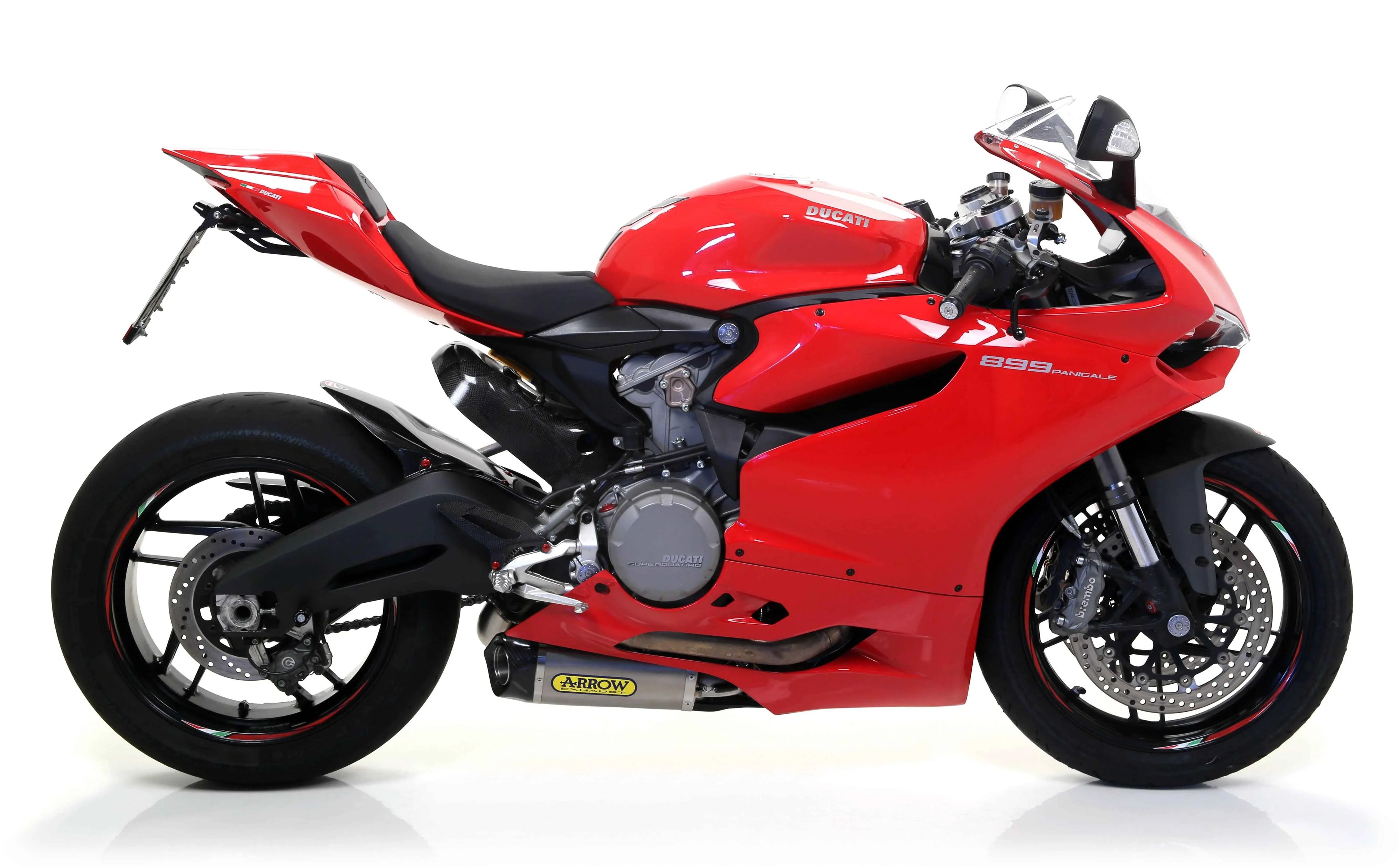 Terminali Works titanio (Dx+Sx) con fondello carby per Ducati 899 Panigale 2014/2015 - Arrow (71836PK)