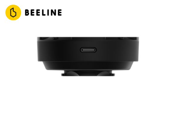 Beeline Moto II Navigatore Moto Bluetooth BEELINEMOTO2BLK: vista laterale con porta USB-C