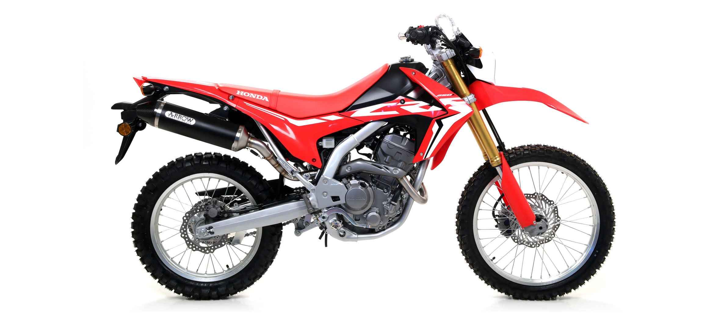 Terminale Thunder alluminio Dark con fondello carby per Honda CRF 250 L 2017/2018 - Arrow (72528AKN)