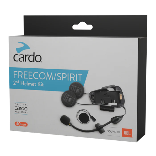 Confezione Cardo Freecom Spirit 2nd Helmet Kit con altoparlanti Sound by JBL da 40 mm