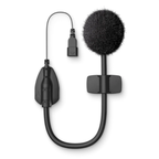 Dettaglio microfono impermeabile Cardo IP67 con connettore e cavo di ricambio