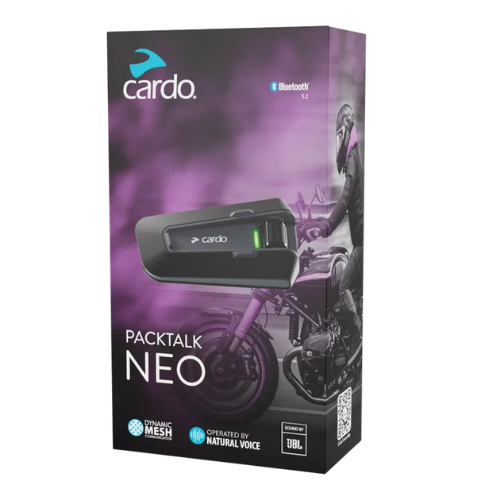 Confezione Cardo Packtalk Neo PTN00001 con Dynamic Mesh, Natural Voice e JBL