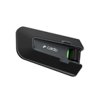 Cardo Packtalk Neo vista laterale con il supporto a scatto e il LED di stato