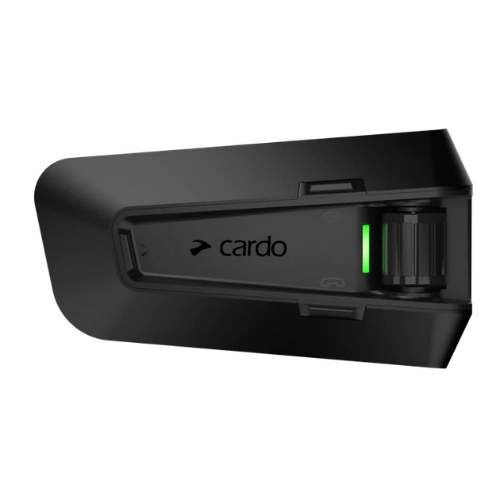 Unita interfono Cardo Packtalk Pro nero opaco isolata su sfondo bianco