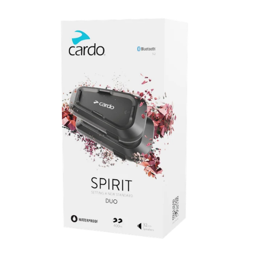 Confezione dell'interfono Bluetooth Cardo Spirit Duo SPRT0101, vista frontale