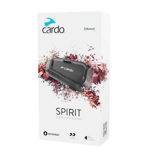 Confezione dell'interfono Bluetooth Cardo Spirit singolo SPRT0001, vista frontale