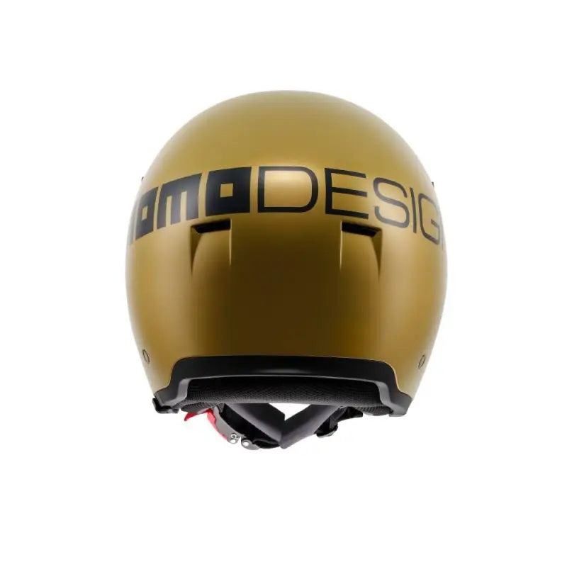 Vista posteriore del Momo Design AERO oro opaco con la scritta MOMODESIGN
