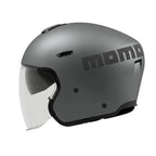 Casco jet Momo Design AERO titanio opaco con lettering MOMO antracite, fianco destro