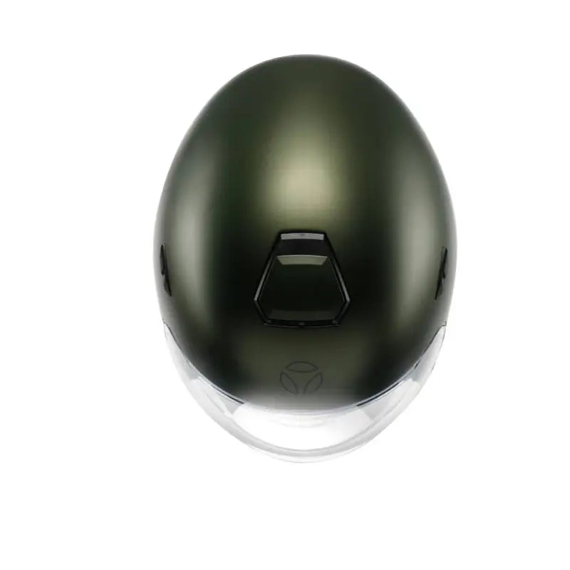 Momo Design AERO verde militare opaco visto dall'alto, con la presa d'aria sulla calotta