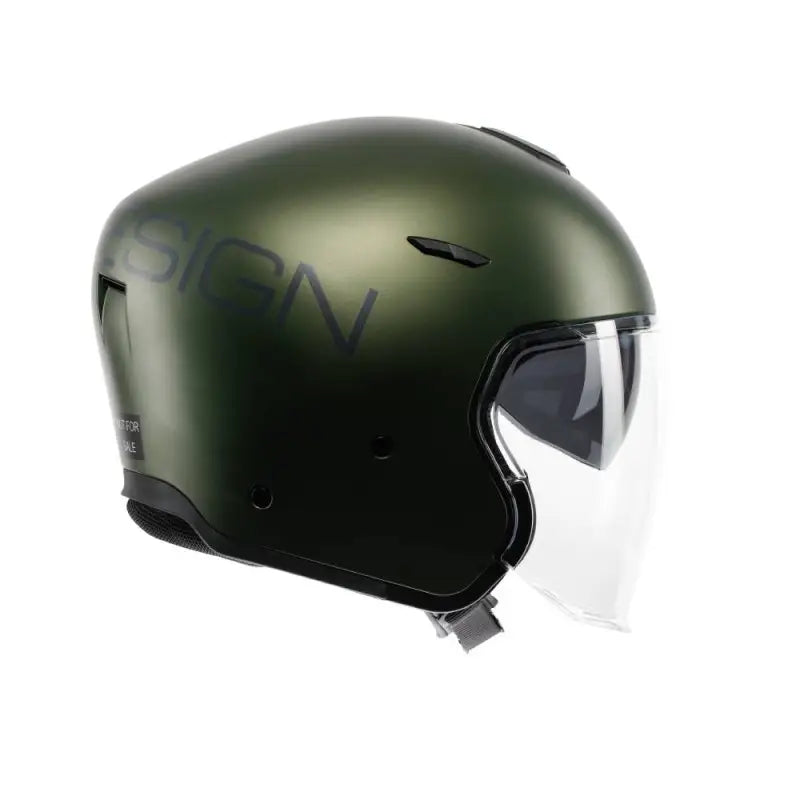 Momo Design AERO verde militare opaco con la scritta MOMODESIGN, fianco sinistro