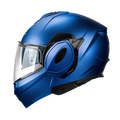 Casco modulare flip-back Kappa KV55 Blu Opaco, vista laterale sinistra con mentoniera chiusa