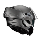 Casco modulare flip-back Kappa KV55 Titanio Opaco, mentoniera appoggiata dietro la calotta, vista posteriore