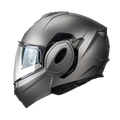 Casco modulare flip-back Kappa KV55 Titanio Opaco, vista laterale sinistra