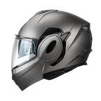 Casco modulare flip-back Kappa KV55 Titanio Opaco, vista laterale sinistra