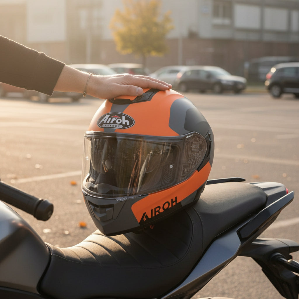 Airoh Airoh ST.501 Dock Casco Integrale Arancio Opaco – HPC Pinlock Visiera Solare ECE 22.05 Arancio Caschi integrali - Moon Bike - Vista 1