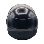 Casco demi-jet Piaggio PJ nero lucido, vista posteriore della calotta