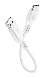 Cellularline Power Cable Cavo da USB a USB-C 15 cm USBDATACTRUSBCW: cavo bianco USB-A / USB-C 15 cm arrotolato