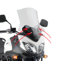 Kit attacchi Kappa D3101KITK: punti di fissaggio indicati sul cupolino 3101DT montato su Suzuki DL 650 V-Strom, foto del prodotto