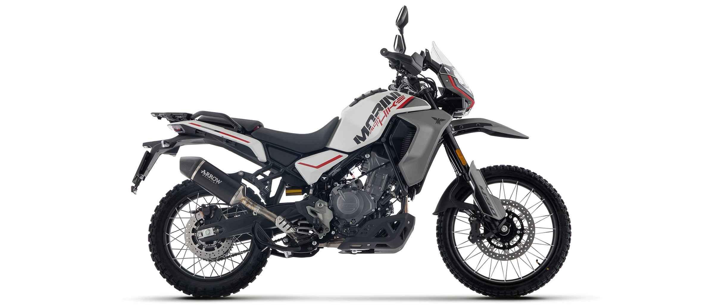 Terminale Indy Race alluminio Dark con fondello carby per Moto Morini Allthrike 450 2025/2026 - Arrow (72675AKN)