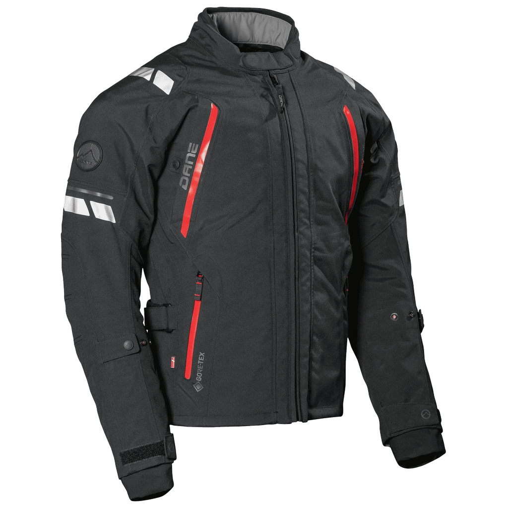 Giacca moto Dane Elling Gore-Tex 102.475.06 nero e rosso, foto ufficiale del capo